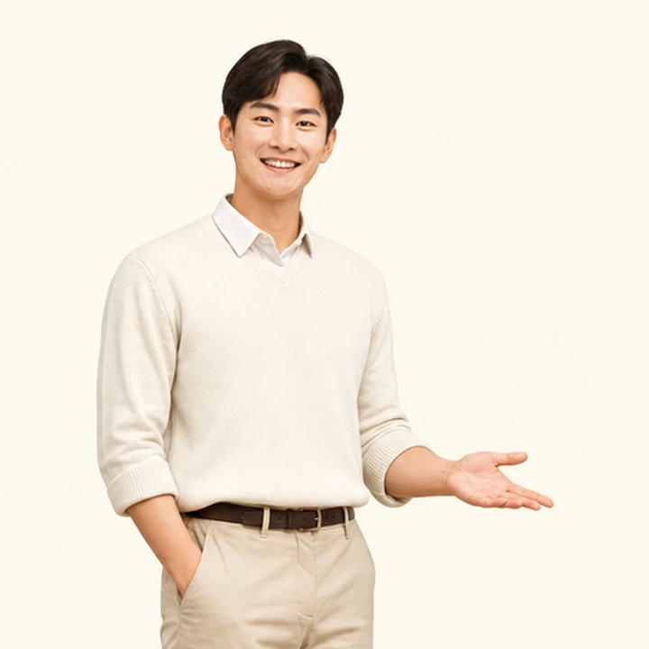 모닝 중고차 장기렌트 상담 신청을 안내하는 담당자